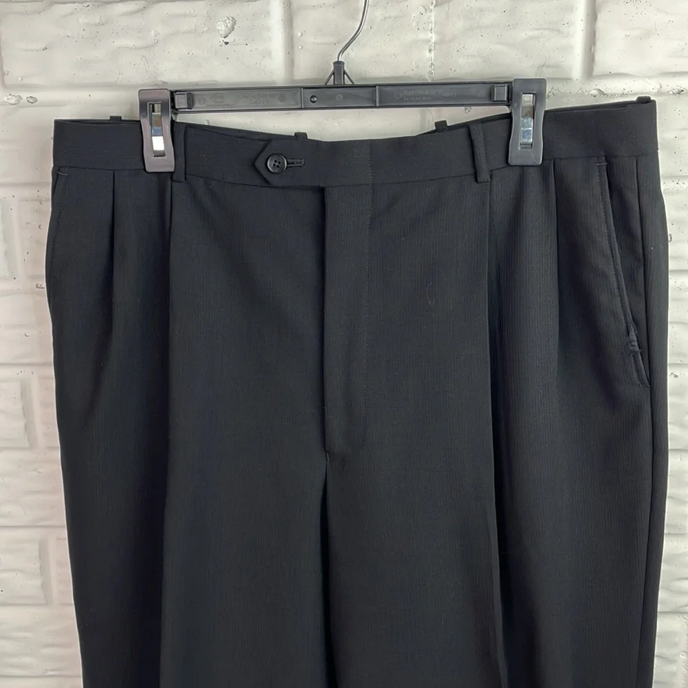 ALFANI MENS SUIT BLAZER AND TROUSERS BLACK TWO BUTTON 46L PANTS 36/27